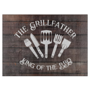 Rustic "Grillfather: Funny BBQ Gift