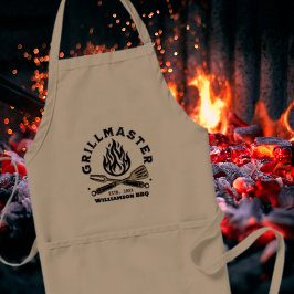 Rustic GRILLMASTER Anpassningsbar Apron Förkläde