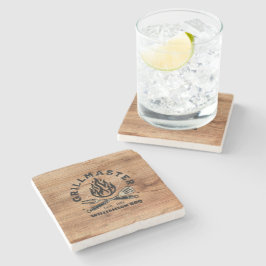 Rustic GRILLMASTER Anpassningsbar Stone Underlägg