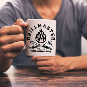 Rustic GRILLMASTER / Pappa Jokes Anpassningsbar Kaffemugg
