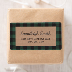 Rustic Grönt Black jul Buffalo Play Kraft Fraktsedel