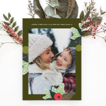 Rustic Grönt Botanical Ram Photo-jul