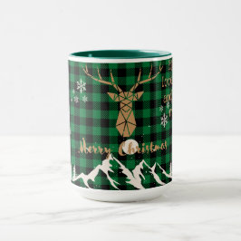 Rustic Grönt buffalo Play Reindeer jul Mugg