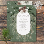 Rustic Grönt Gräs Winter Gnistra Reception Bröllop Tilläggskort<br><div class="desc">Den här designen har en rustik grönt gräs och pineconbukett på gräs gröntens bakgrund med vita blommor. Den accentueras med en vit gnistra övertäckning för att illustrera magin i de vackra vinterhelgdagarna. Perfekt till jul- eller vinterbröllop. Kortet är en del av den Rustic Grönt Gräs Winter Gnistra Bröllop Suite som...</div>