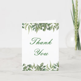 Rustic Grönt Lövs Greenery Foliage Tack Kort