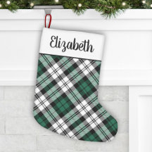 Rustic Grönt och Black Tartan Play Personlig