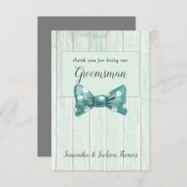 Rustic Groomsman, tackkort Tack Kort