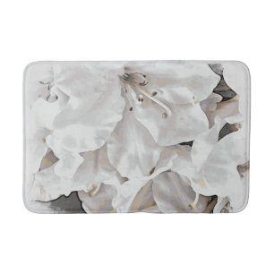 *~* Rustic Grunge Azalea Blommor Vit Neutralt Badrumsmatta