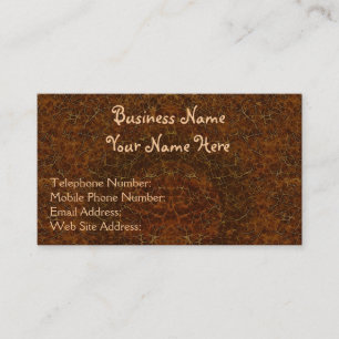 Rustic Grunge Brown Texturerad effekt-Affärskort Visitkort