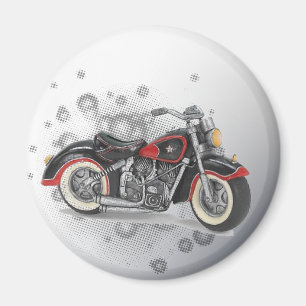 Rustic grunge Motorcyle Biker Bröllop Magnet