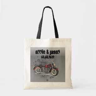 Rustic grunge Motorcyle Biker Bröllop Tygkasse