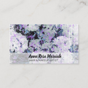 *~* Rustic Grunge Rhododendron Flowers White Visitkort