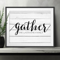 Rustic Gtern - Shiplap Wood med Anpassningsbar Fam