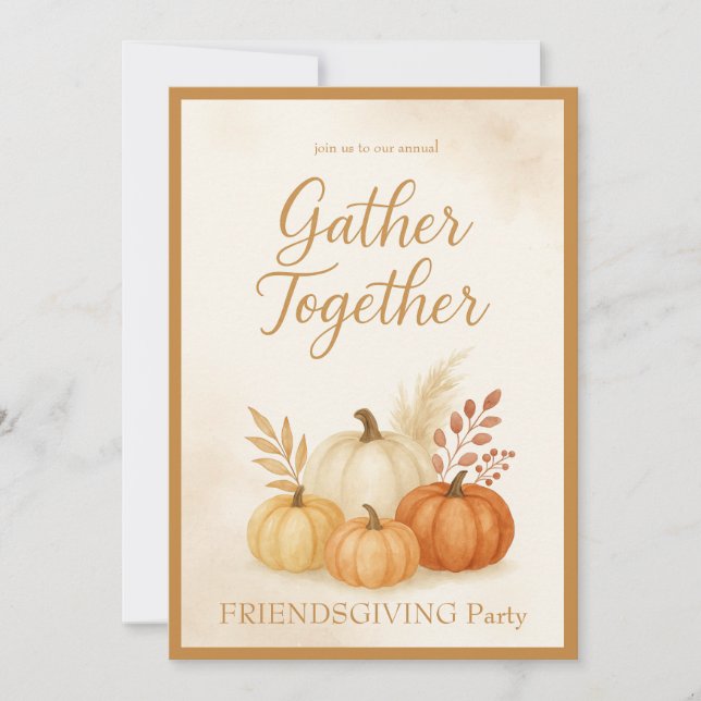 Rustic Gtern Together Friendsgiving Pumpkins (Framsida)
