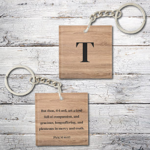 Rustic Gud är Bra Psalms Verse Monogram