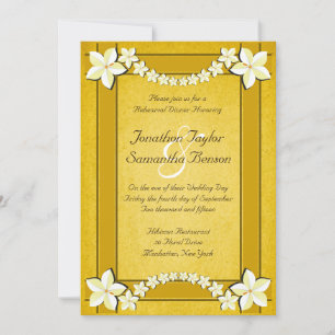 Rustic Guld Blommigt Bröllop Rehearsal Dinner Inbj Inbjudningar