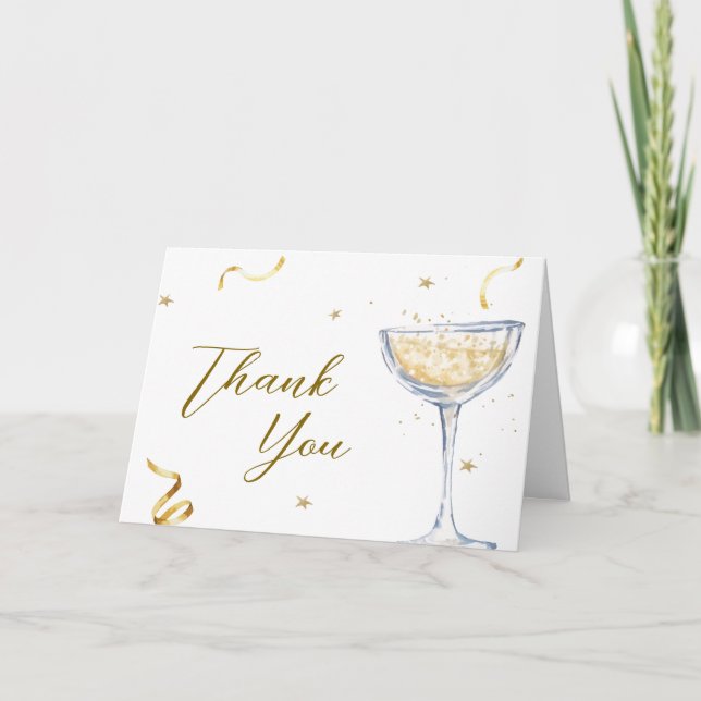 Rustic Guld Brunch BubLY Champagne Baby Shower Tack Kort (Framsida)