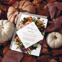 Rustic Guld Fall Blommigt Thanksgiving S2