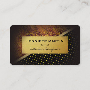 Rustic Guld Metallic Polka dots Guld Specices Visitkort