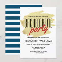 Rustic Guld Nautical Blue Bachelorette Helg