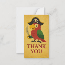 Rustic Guld Nautical Pirat Parrot Tack Anteckningskort