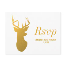 Rustic Guld Reindeer / Antler Bröllop OSA
