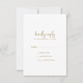 Rustic Guld Script Simple OSA kort