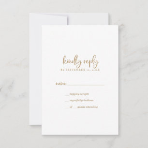 Rustic Guld Script Simple OSA kort