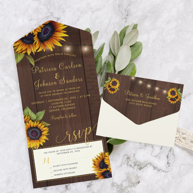 Rustic guld solblommor från ljus bröllop (Skapare uppladdad)