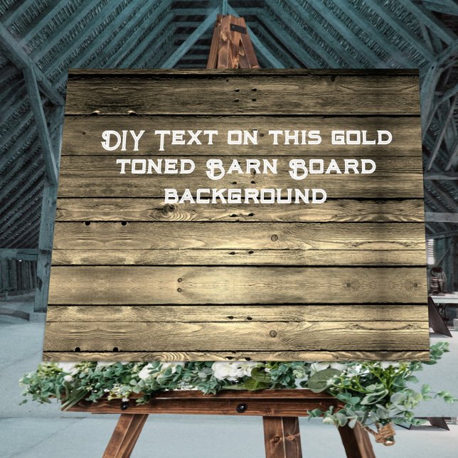 Rustic Guld Tone XL DIY Barn Board Poster (Skapare uppladdad)