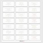Rustic Guld Typography Guest Adressetiketter Klistermärken<br><div class="desc">De här adressetiketterna för gästgäster i guld är perfekt för din tropiska strandboho bröllop. Designad med minimalistisk,  orange-persikofärgad korall och dammig blå vattenfärg,  åtföljd av ren,  sandig guld-typografi. Det är säkert att matcha dina moderna bohemiska turistbröllopsviber.</div>