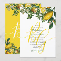 Rustic Gult Lemon & Foliage Greenery Bröllop