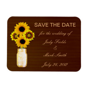 Rustic Gult Mason Burk Spara datum magneter