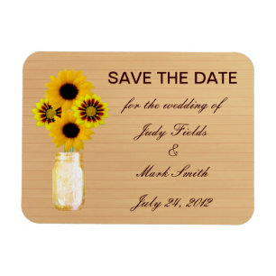 Rustic Gult Mason Burk Spara datum magneter