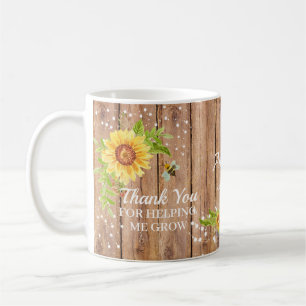 Rustic Gult Solroslärares uppskattning Kaffemugg