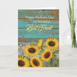 Rustic Gult Sunwers Best Friend Mors dag Kort