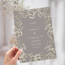 Rustic Gypsophila Amethyst Fall Wedding