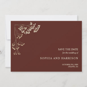 Rustic Gypsophila Beet Bröllop Spara Datumet