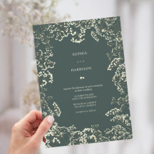 Rustic Gypsophila Peacock Grönt Fall Wedding