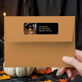 Rustic Halloween Bonfire Halloween Returadress Returadress Etikett