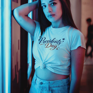 Rustic Hand Drawn Presidents Day Typography Art T Shirt