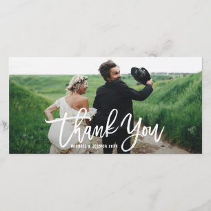Rustic Hand Lettering Bröllop Tack Kort