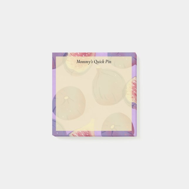 Rustic Hand-Painted Purple Fig Post-it Block (Framsida)