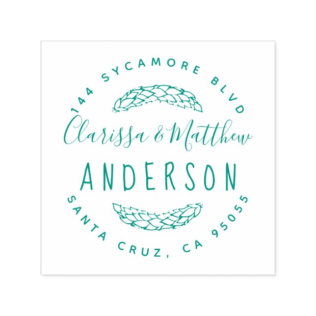 Rustic Hand plockade, gift par Returadress Självfärgande Stämpel (Design)