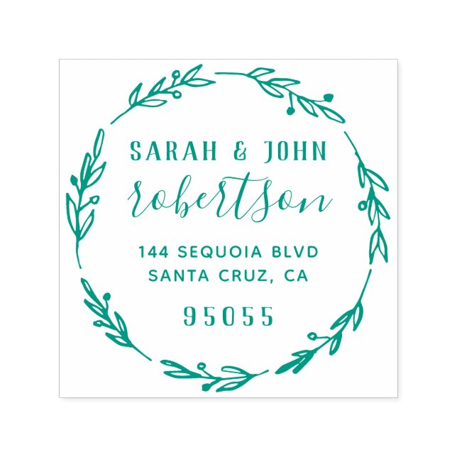 Rustic Hand plockade, gift par Returadress Självfärgande Stämpel (Design)