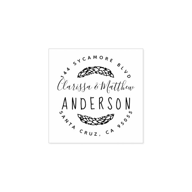 Rustic Hand plockade, gift par Returadress Stämpel (Tryck)