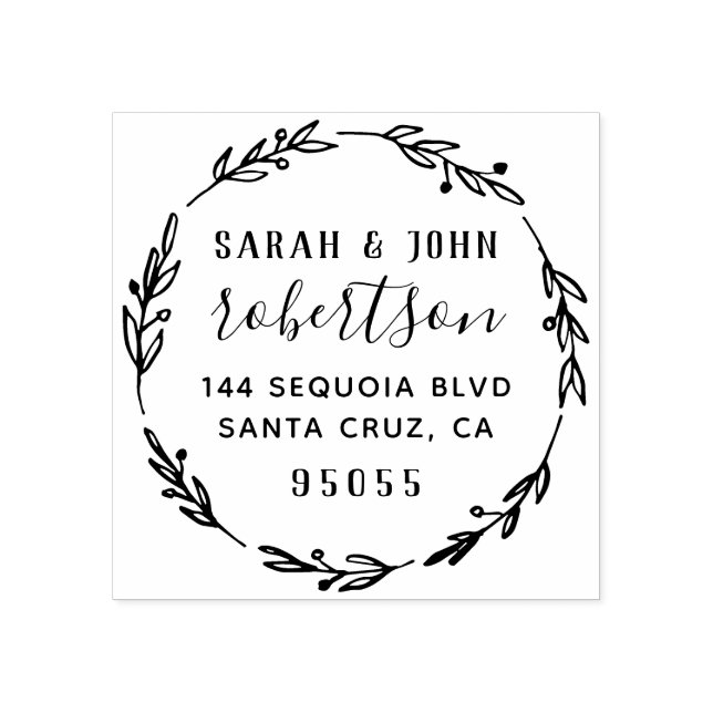 Rustic Hand plockade, gift par Returadress Stämpel (Tryck)