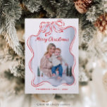 Rustic Hand plockade Red Bow Photo julkort Tack Kort<br><div class="desc">Önska alla att du känner till en väldigt lycklig helgdag med det här vackra fotokortet! Redigera enkelt foto,  familj namn och meddelande på baksidan!</div>