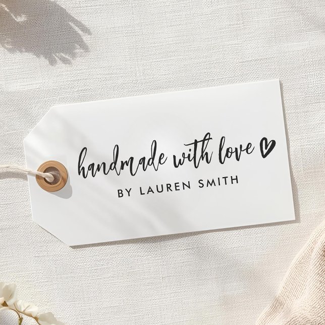 Rustic Hand Script Handgjord med kärlek av Självfärgande Stämpel (Skapare uppladdad)