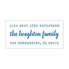 Rustic Hand-skriftlig Family Namn Returadress Självfärgande Stämpel